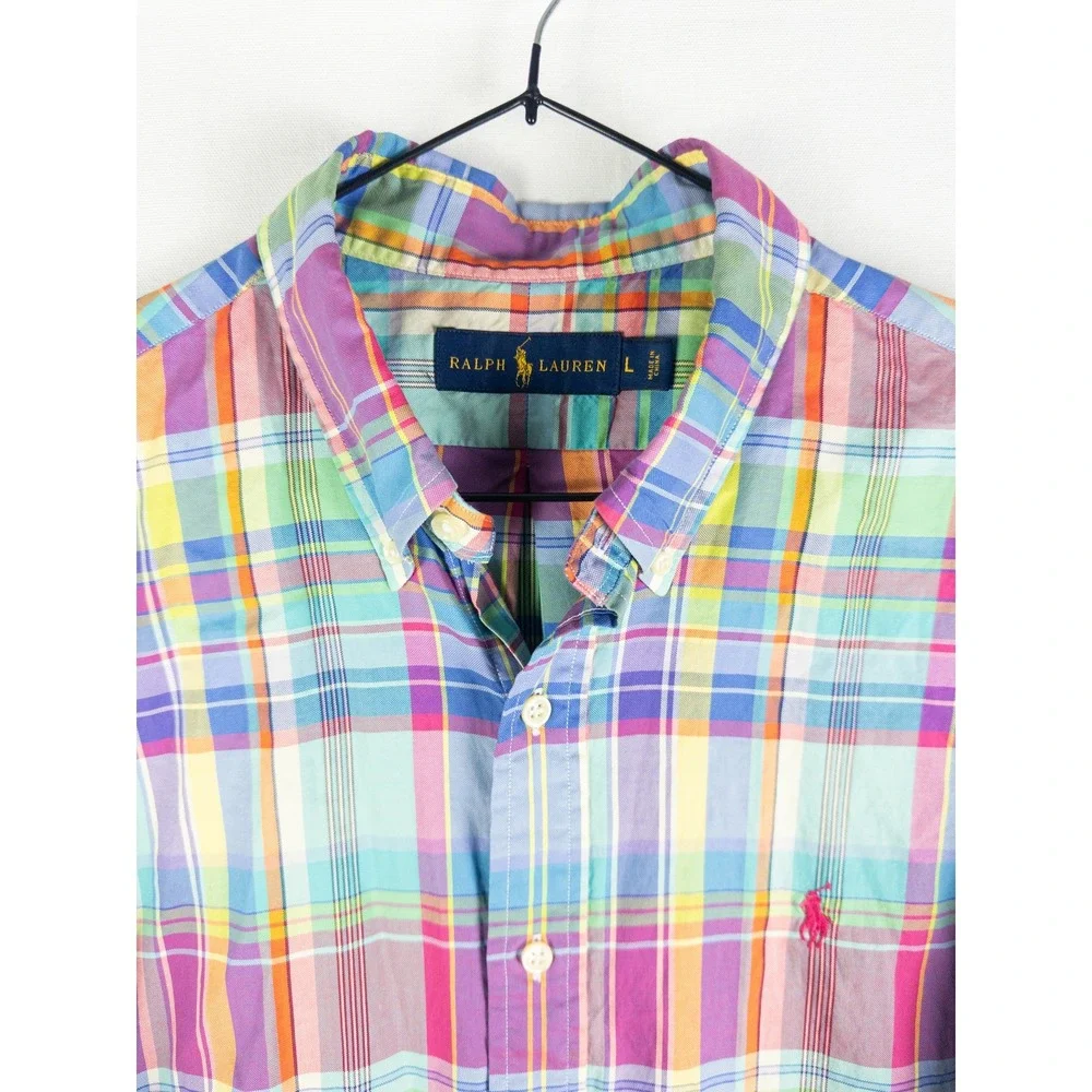 Ralph Lauren plaid collar